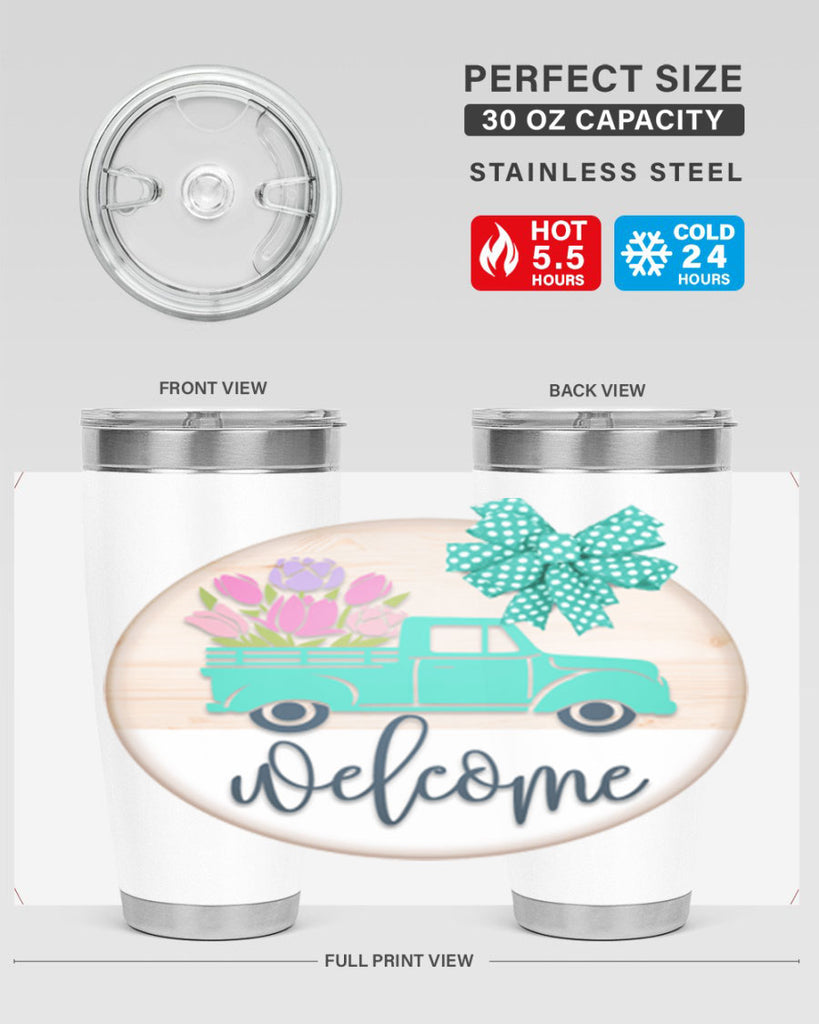 Welcome spring truck Mockup578#- spring- Tumbler