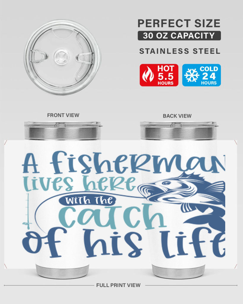 a fisherman lives here with the catch 228#- fishing- Tumbler