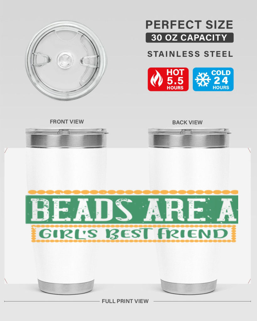beads are a girls best friend 29#- mardi gras- Tumbler