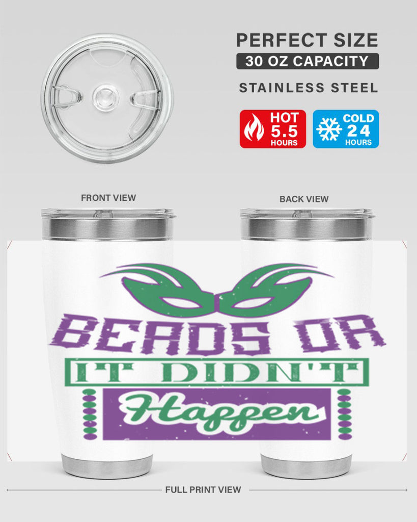 beads or it didnt happen 27#- mardi gras- Tumbler