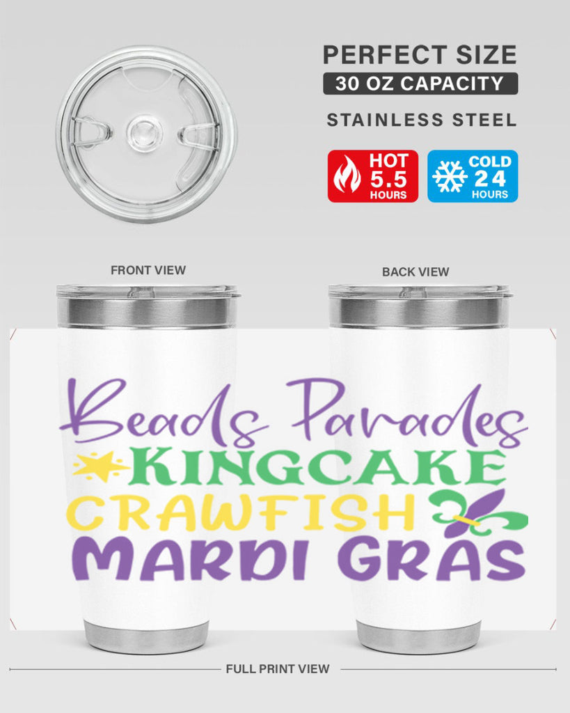 beads parades kingcake crawfish mardi gras 85#- mardi gras- Tumbler