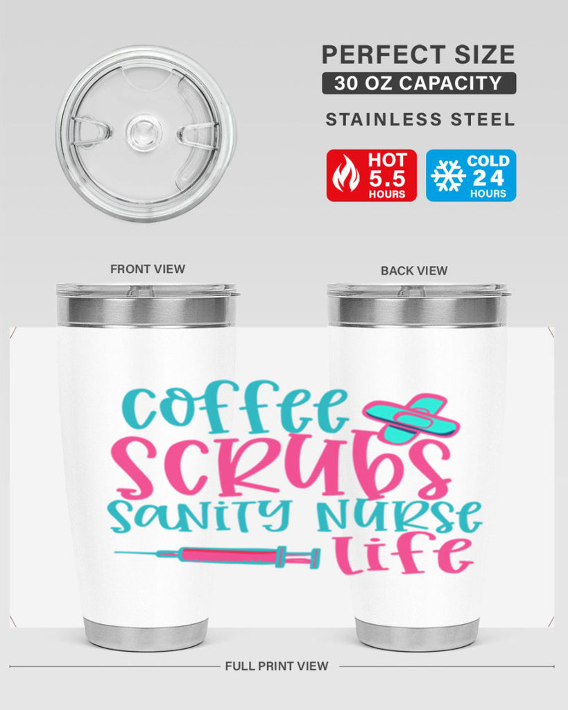 coffee scrubs sanity nurse life Style 390#- nurse- tumbler