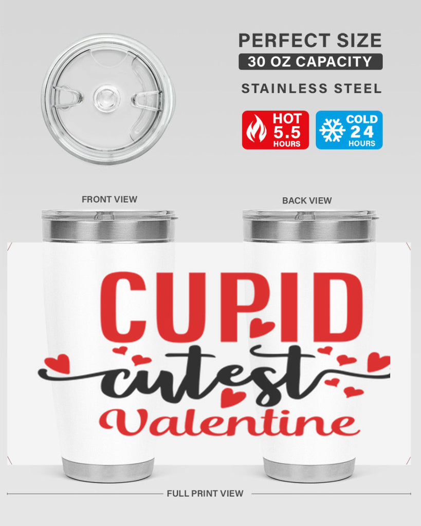 cupid cutest valentine 72#- valentines day- Tumbler
