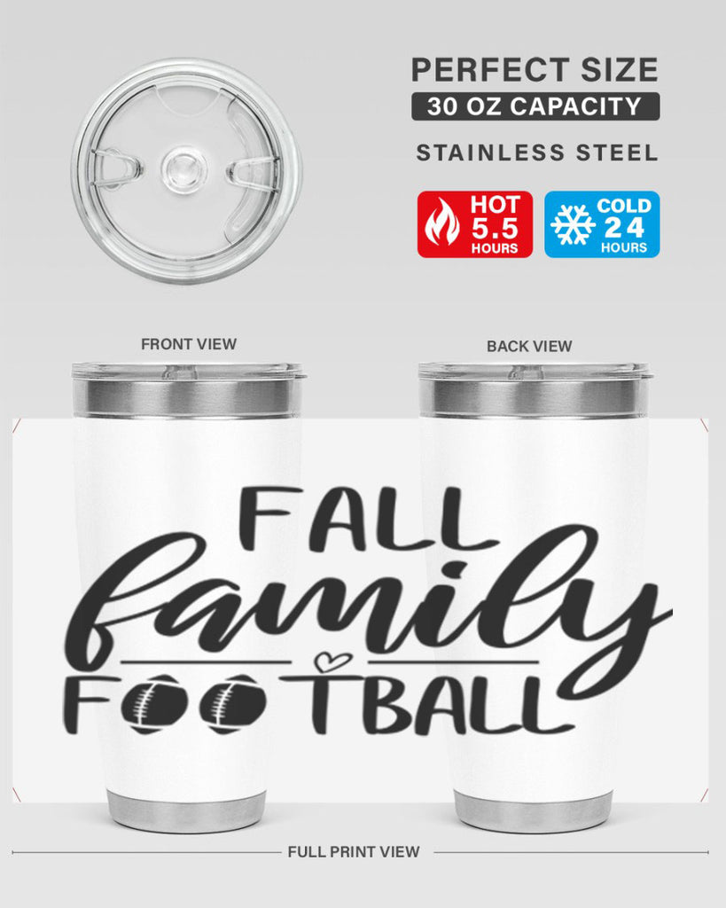 fall family football 100#- fall- Tumbler