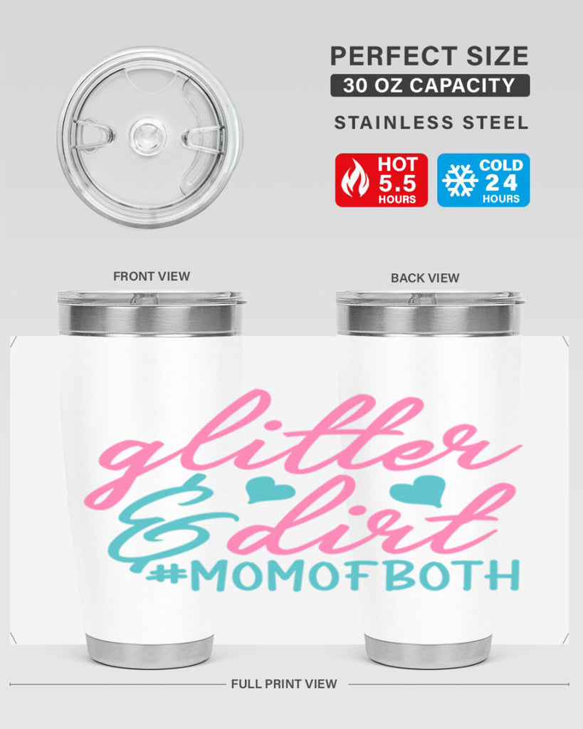 glitter dirt momofboth 345#- mom- Tumbler