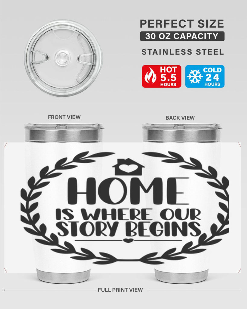 home is where our story begins 13#- home- Tumbler