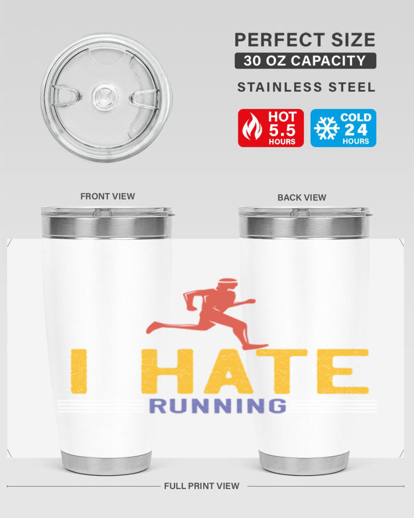 i hate running 40#- running- Tumbler