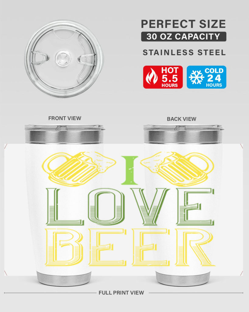i love beer Style 134#- St Patricks Day- Tumbler