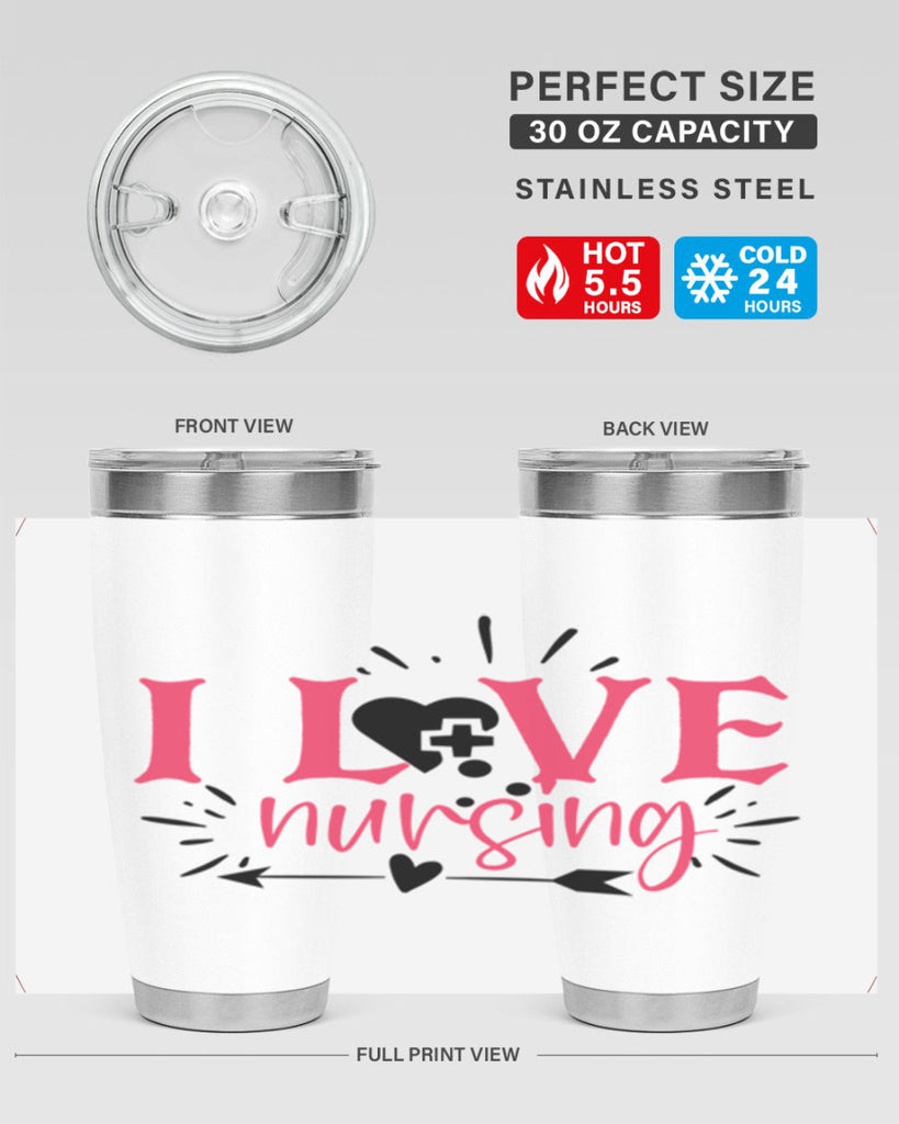 i love nursing Style 380#- nurse- tumbler