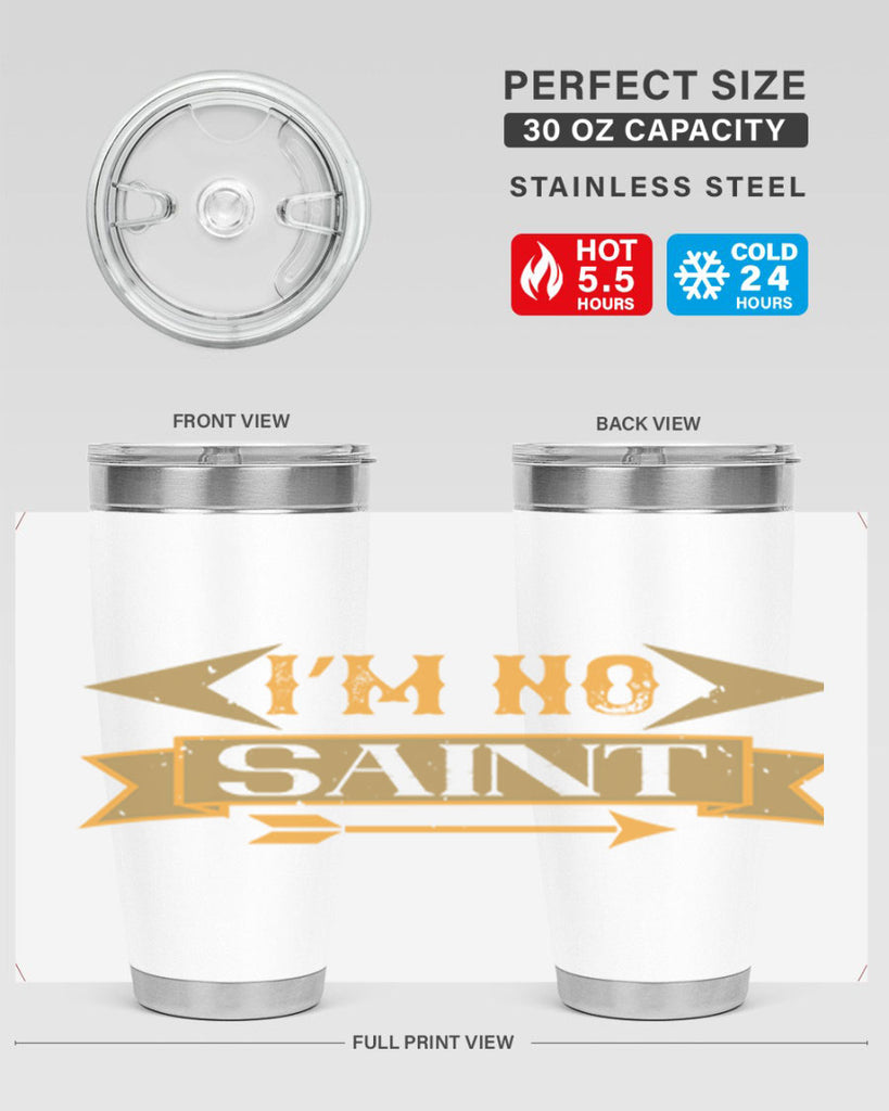i’m no saint 59#- mardi gras- Tumbler