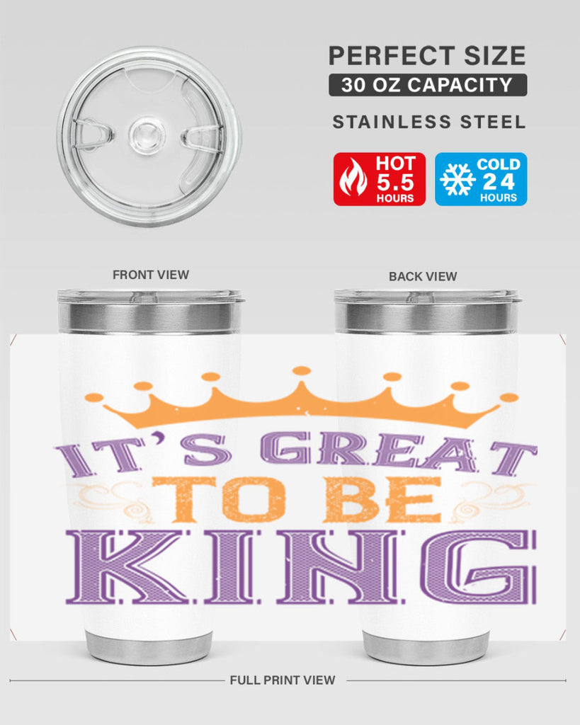 it’s great to be king 61#- mardi gras- Tumbler