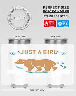 just a girl who loves bear 19#- Bears- Tumbler