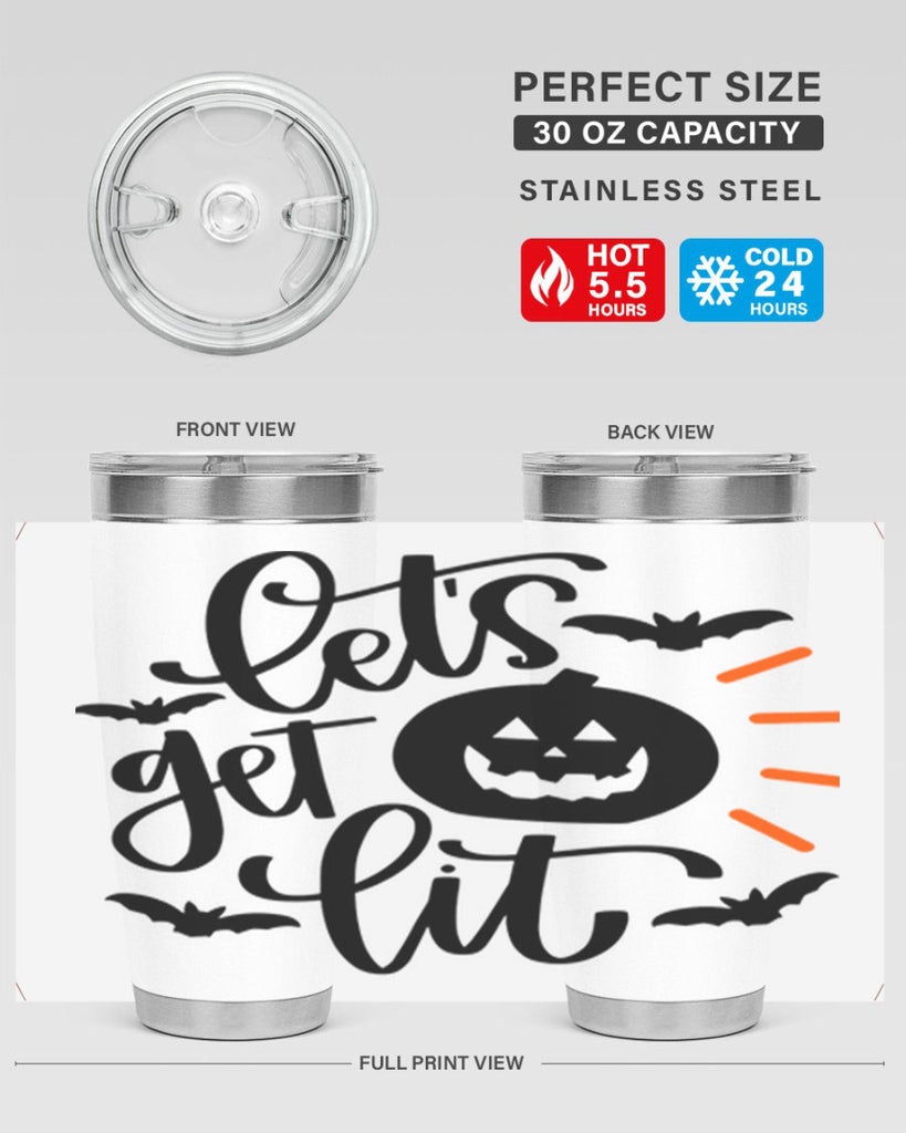lets get lit 48#- halloween- Tumbler