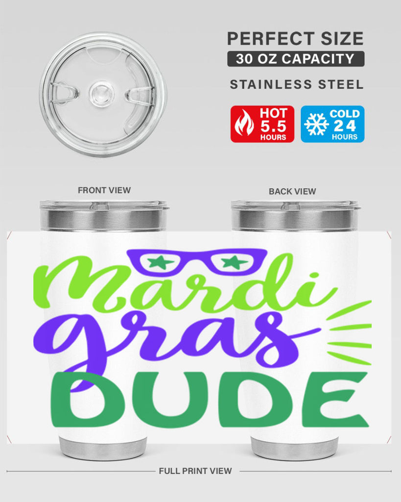 mardi gras dude 10#- mardi gras- Tumbler