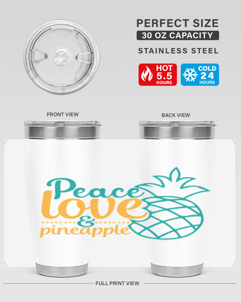 peace love pineapple Style 82#- summer- Tumbler
