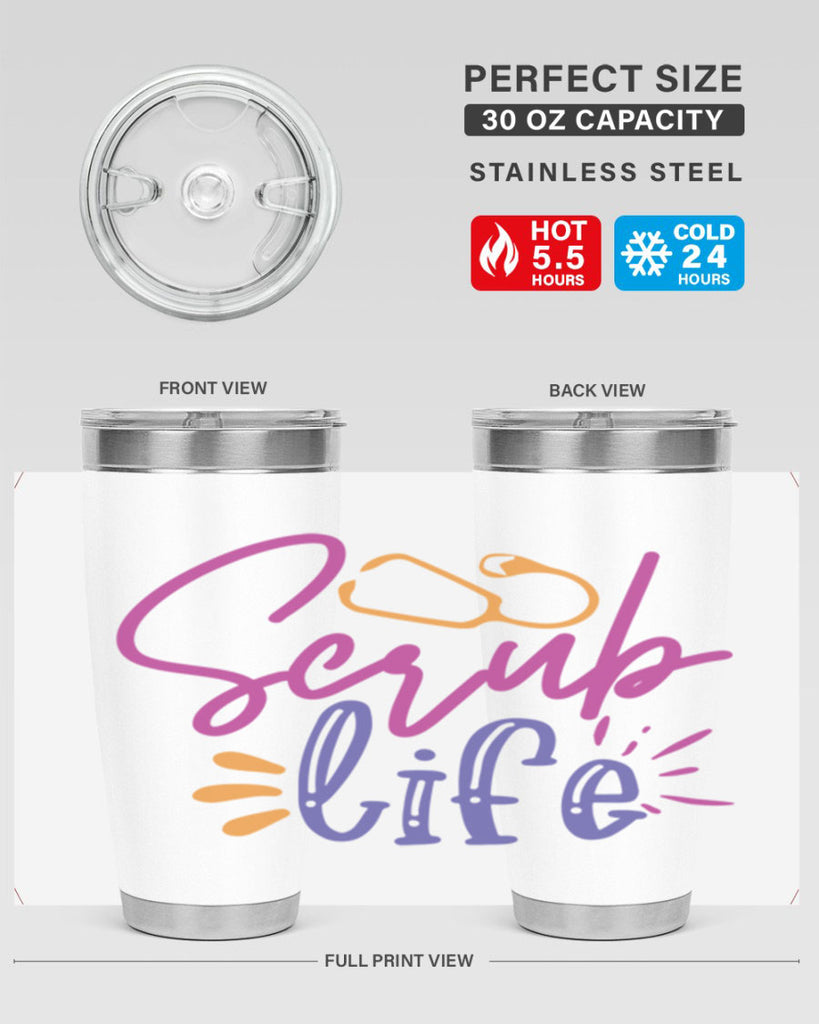 scrub life Style 351#- nurse- tumbler
