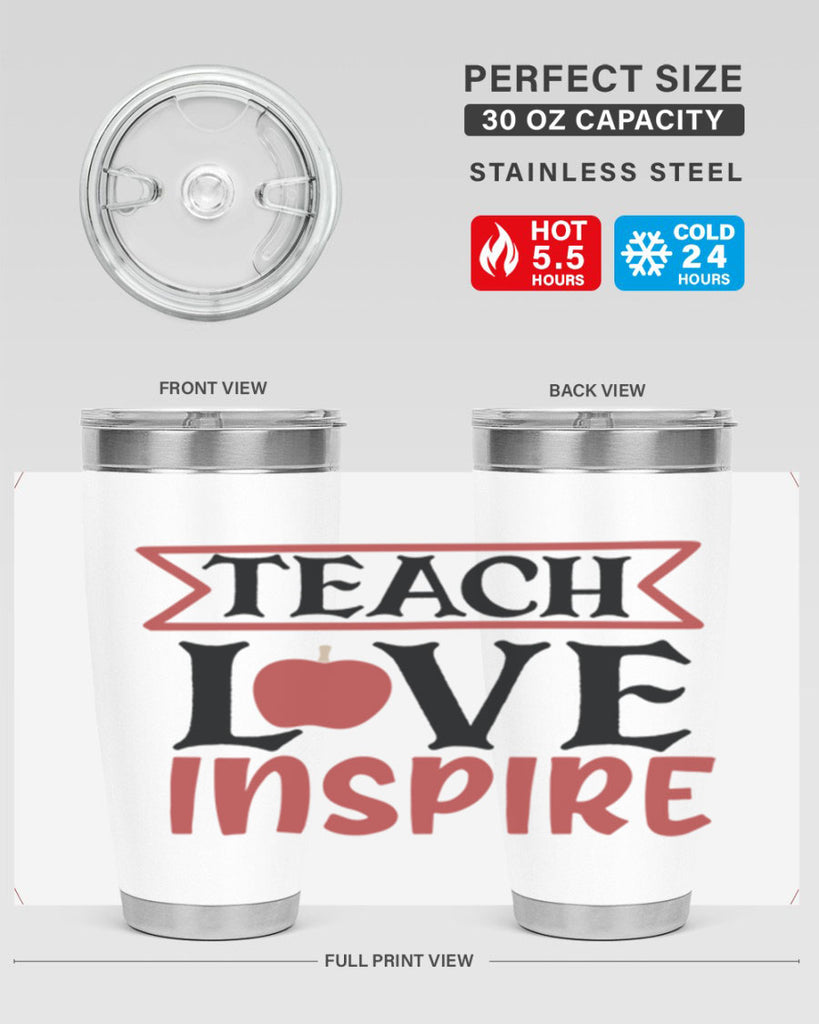 teach love inspre Style 147#- teacher- tumbler