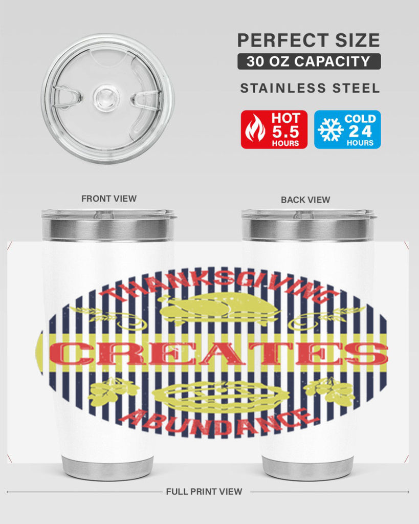 thanksgiving creates abundance 14#- thanksgiving- Tumbler