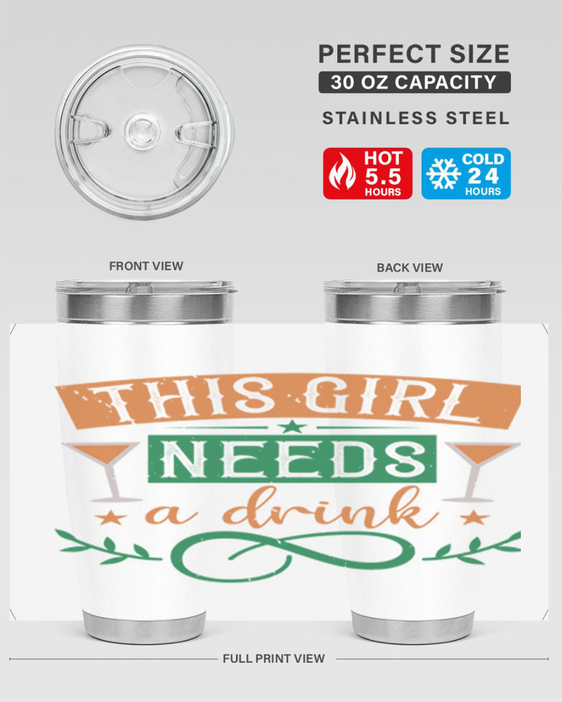 this girl needs a drink 36#- mardi gras- Tumbler