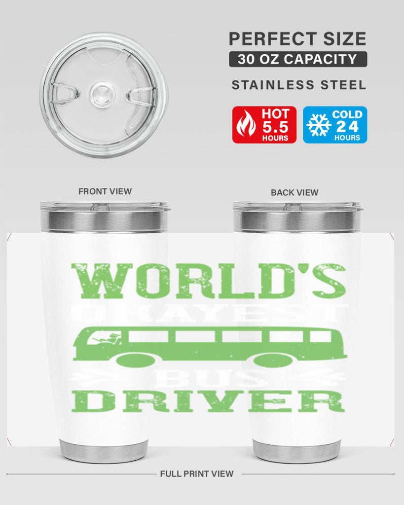 world’s okayest bus driver Style 3#- bus driver- tumbler