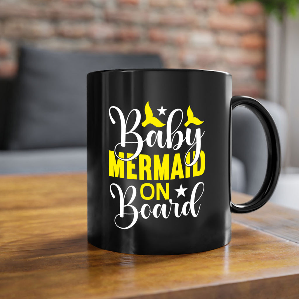 Baby Mermaid on Board 21#- mermaid-Mug / Coffee Cup