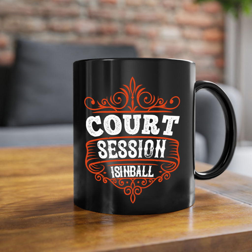 Court is in ball session 1569#- basketball-Mug / Coffee Cup