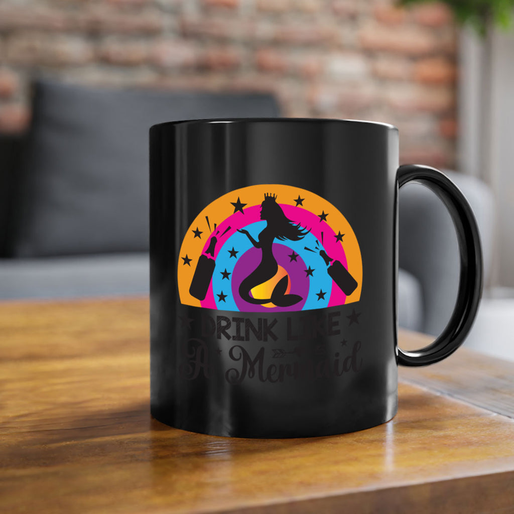 Drink like a mermaid 150#- mermaid-Mug / Coffee Cup