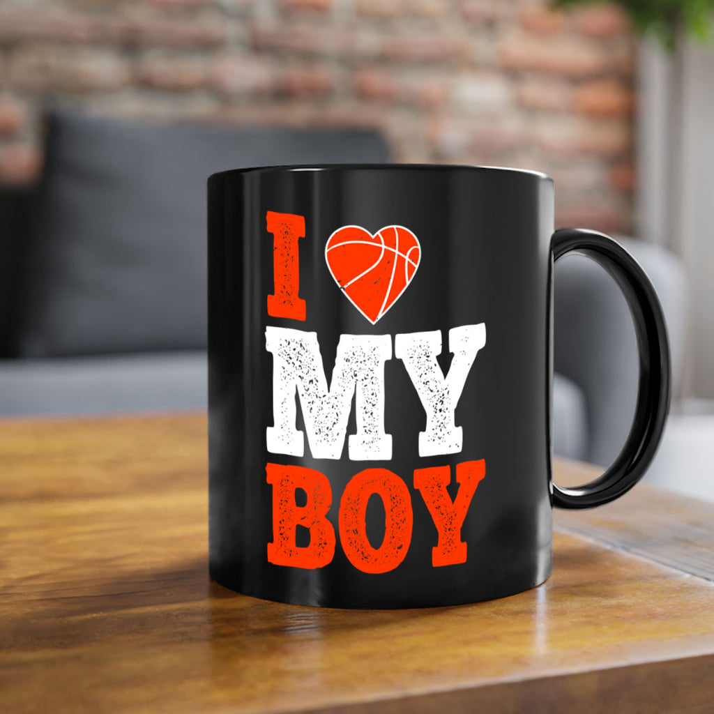 I love my boy 2255#- basketball-Mug / Coffee Cup
