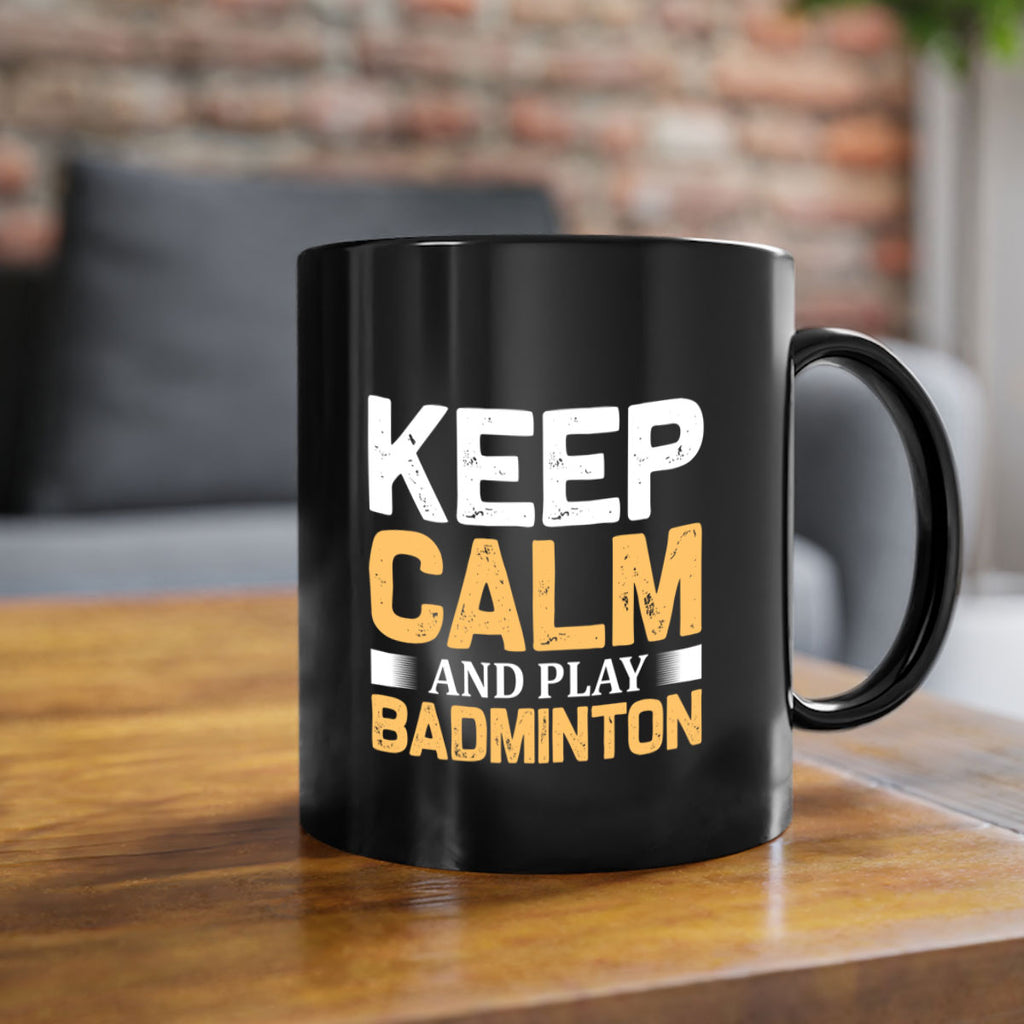 Keep calm 958#- badminton-Mug / Coffee Cup
