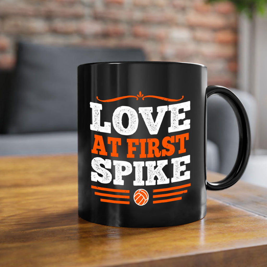 Love at first spike 735#- basketball-Mug / Coffee Cup