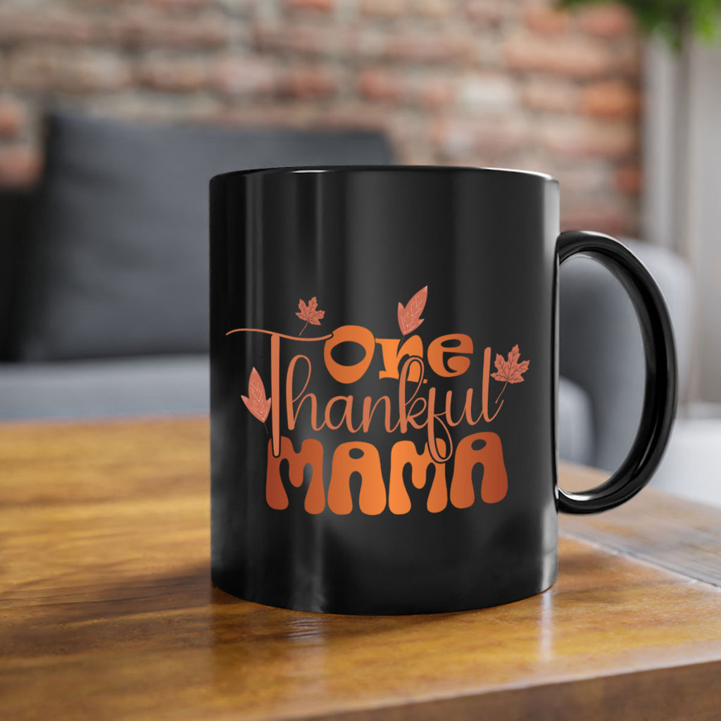One Thankful Mama 465#- fall-Mug / Coffee Cup