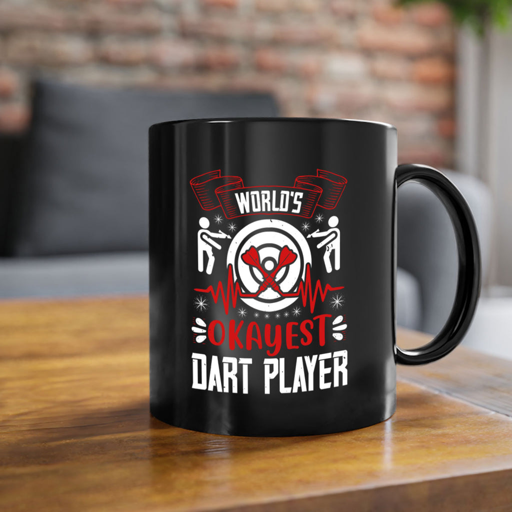Worlds okayest dart player 1735#- darts-Mug / Coffee Cup