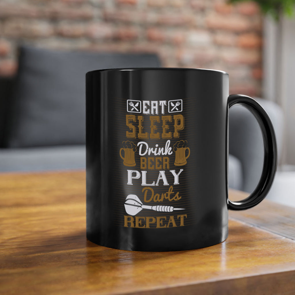 eat sleep drink beer play darts repeat 2259#- darts-Mug / Coffee Cup