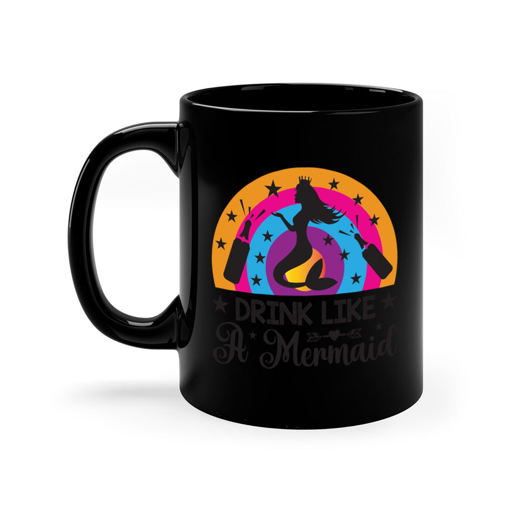 Drink like a mermaid 150#- mermaid-Mug / Coffee Cup