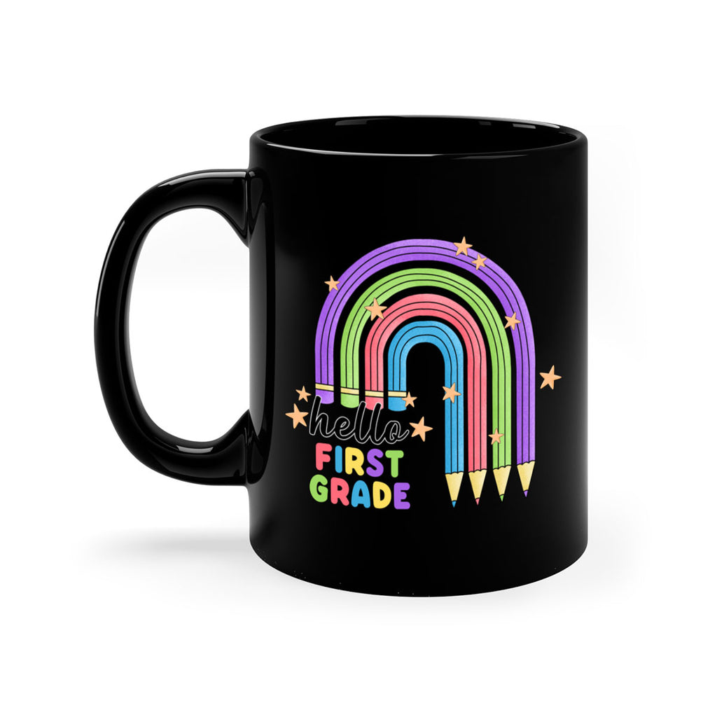 Hello 1st Grade Pencil Rainbow 14#- First Grade-Mug / Coffee Cup