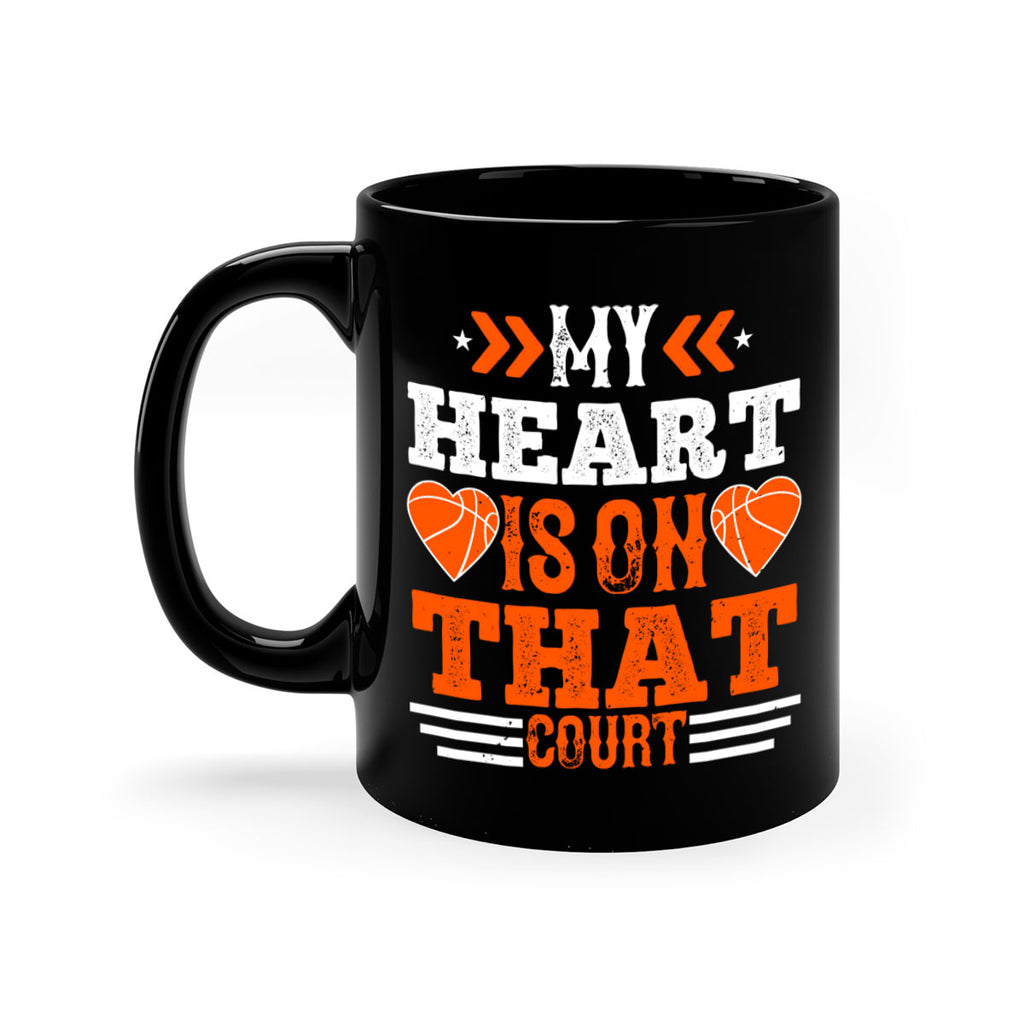 My heart is on that court 641#- basketball-Mug / Coffee Cup