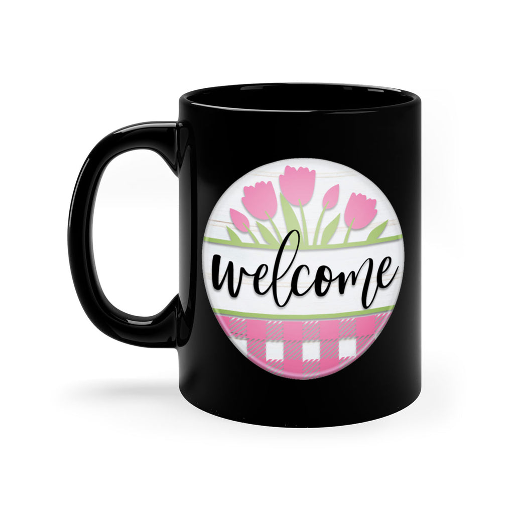 Welcome pink plaid Mockup574#- spring-Mug / Coffee Cup