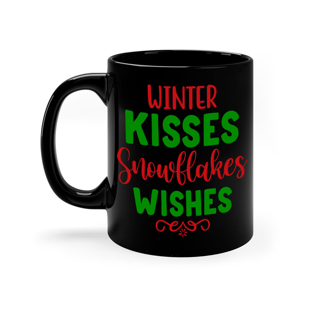 Winter Kisses Snowflakes Wishes 523#- winter-Mug / Coffee Cup