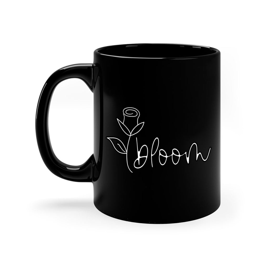 rosebud bloom outline399#- spring-Mug / Coffee Cup