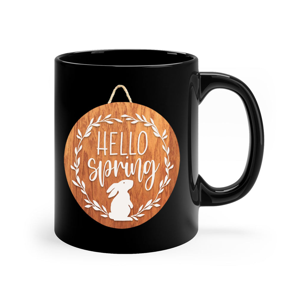 Hello Spring Bunny Wreath Mockup191#- spring-Mug / Coffee Cup