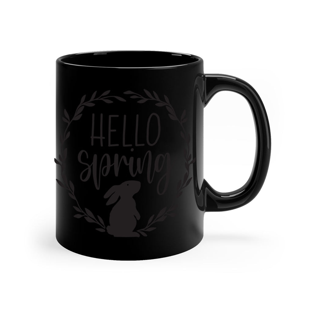 Hello Spring Bunny Wreath192#- spring-Mug / Coffee Cup