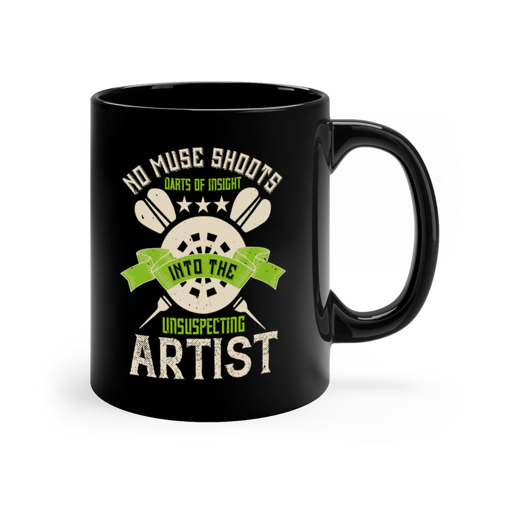 No muse shoots darts of insight into the unsuspecting artis 1924#- darts-Mug / Coffee Cup