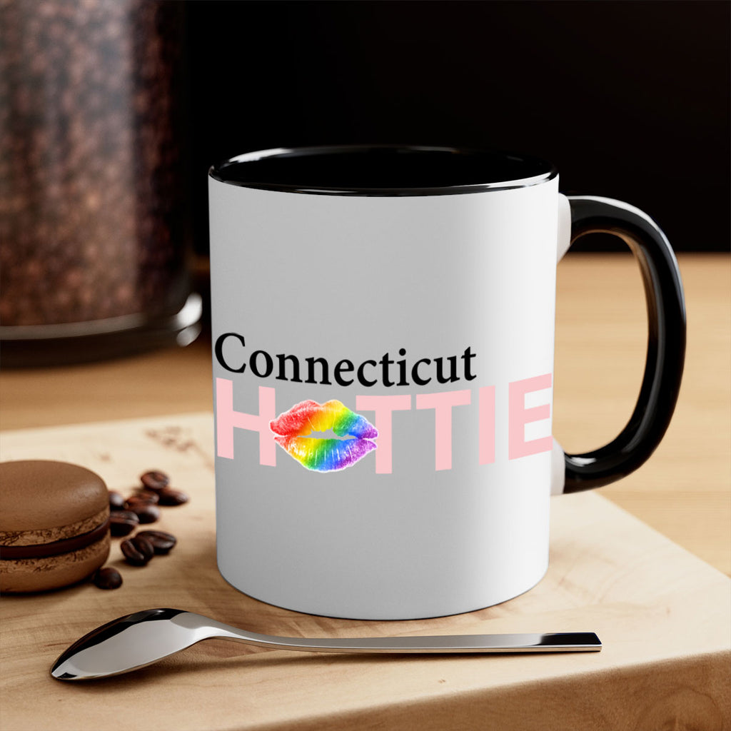 Connecticut Hottie with rainbow lips 7#- Hottie Collection-Mug / Coffee Cup