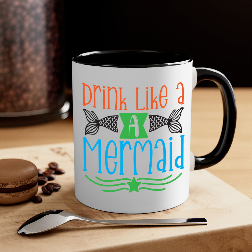 Drink Like A Mermaid 146#- mermaid-Mug / Coffee Cup