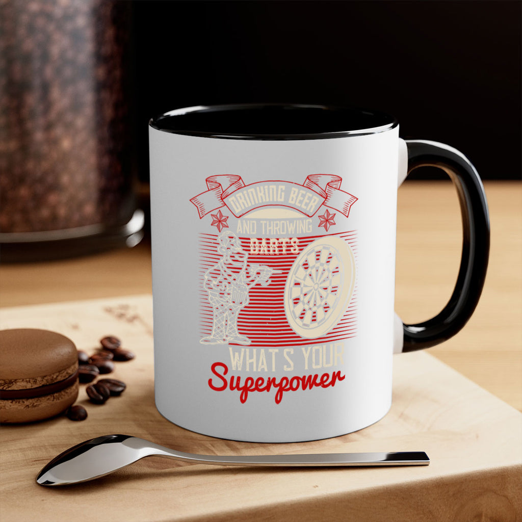 Drinking Beer And Throwing Darts Whats Your Superpower 2269#- darts-Mug / Coffee Cup