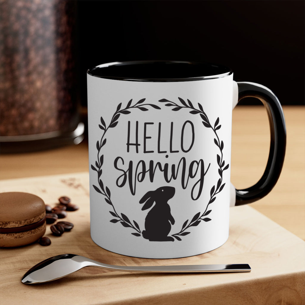 Hello Spring Bunny Wreath192#- spring-Mug / Coffee Cup
