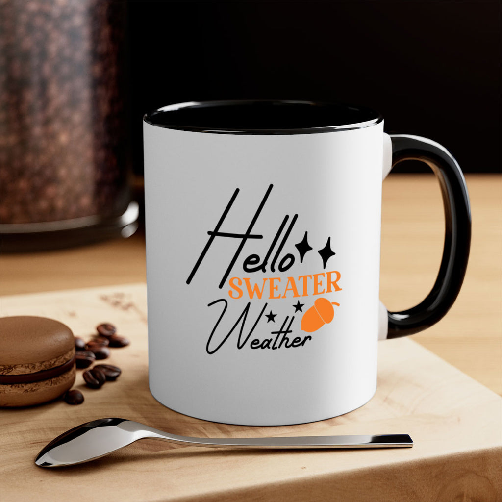 Hello Sweater Weather 296#- fall-Mug / Coffee Cup