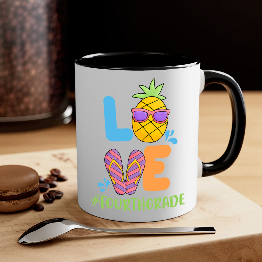 LOVE 4th Grade Summer Pineapple 18#- 4th grade-Mug / Coffee Cup