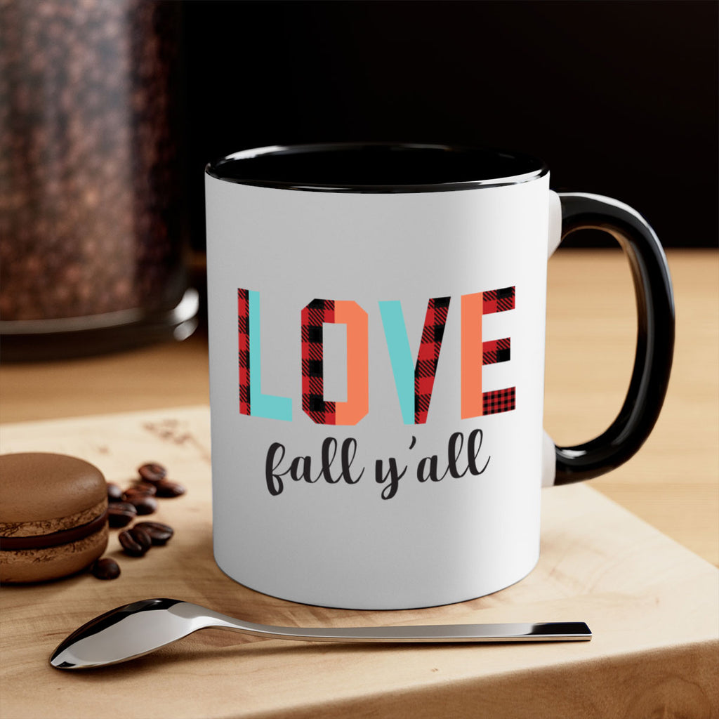 Love fall yall 411#- fall-Mug / Coffee Cup