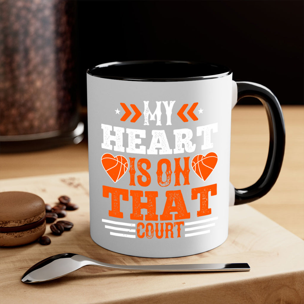 My heart is on that court 1807#- basketball-Mug / Coffee Cup